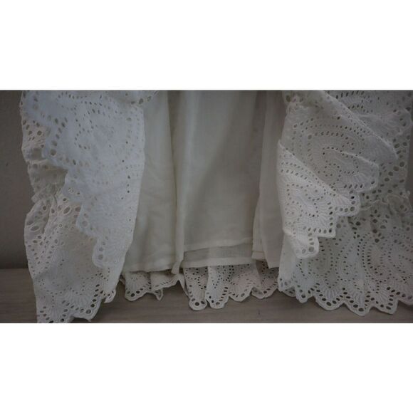 Sundress S21100 Women's Sz S Eyelet White Bloom Mini Collar Dress $190 - Picture 5 of 9